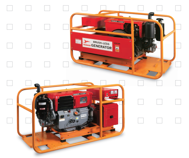 YAN/YTG6.5S [ Yanmar Water Cooled Diesel Engine Driven Brushless Generator. Model YTG6.5S Max Output 6.5KVA/6.5KW,Cont.Output 6.2KW 1-PHASE 220 -60HZ,3600R.P.M