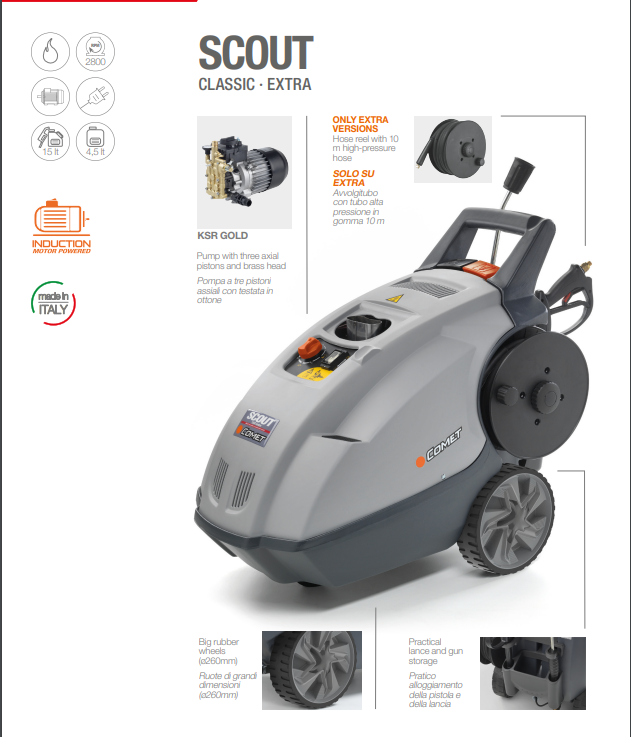 Comet High Pressure Washer Scout 150 BAR 