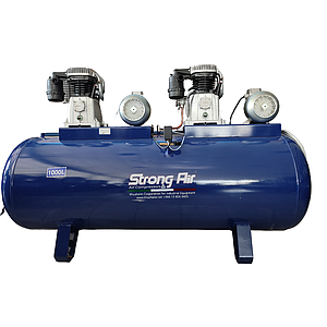 Strong Air 1000 Liter, VG10 2-Head Air Compressor Electric 10HP+10HP, 11 Bar, 3PH 220V-380V 60Hz. 