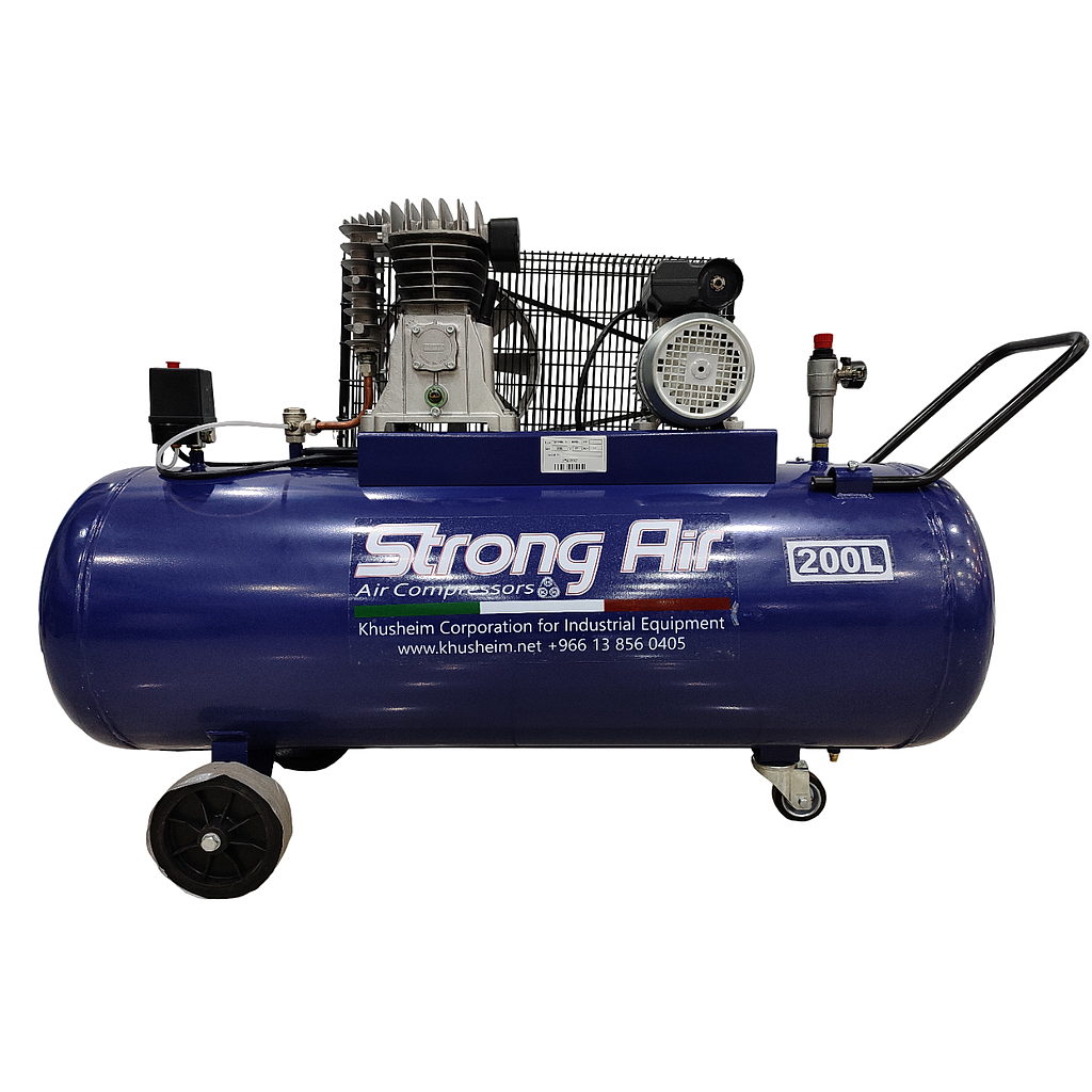 Strong Air 200 Liter Air Compressor Electric 3HP 220V, 60HZ, VG4 Head (Made In Italy)