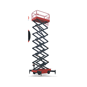 MOBILE SCISSOR LIFT LOAD CAP: 500KG MAX.PLATFORM Ht:11MTR 1680KG