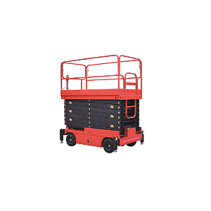 MOBILE SCISSOR LIFT LOAD CAP: 500KG MAX.PLATFORM Ht:14MTR