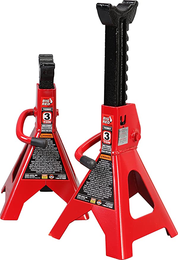 JACK STAND 3 TON CAPACITY &amp; SELF LOCKING SUPPORT