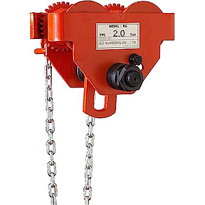 2 Ton Geared Trolley With 3 MTR. Hand Chain Model# KC-GT02