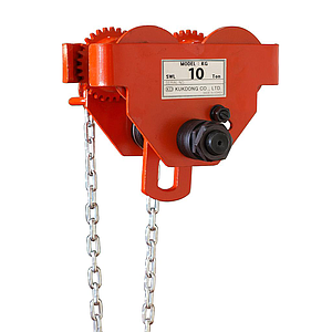 10 Ton Geared Trolley Single Pin Type