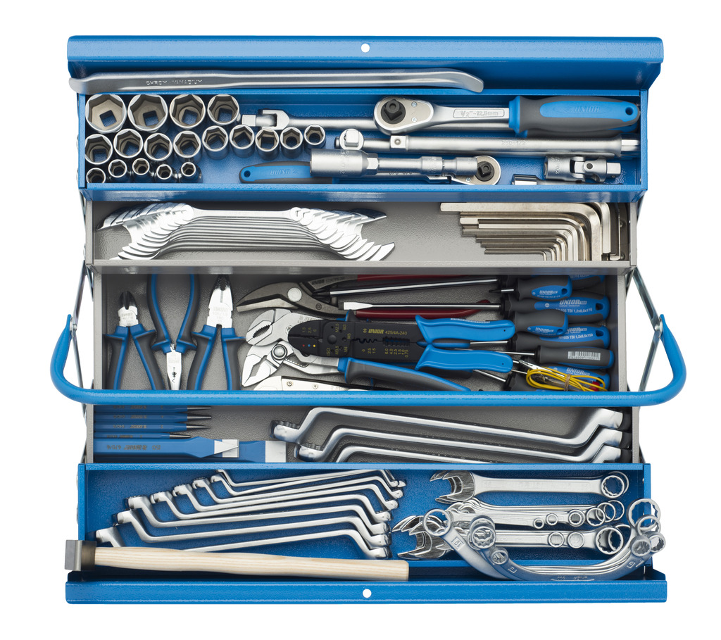 Unior Complete Spanners Tool Set (113 pcs) With Steel Tool Box #601995