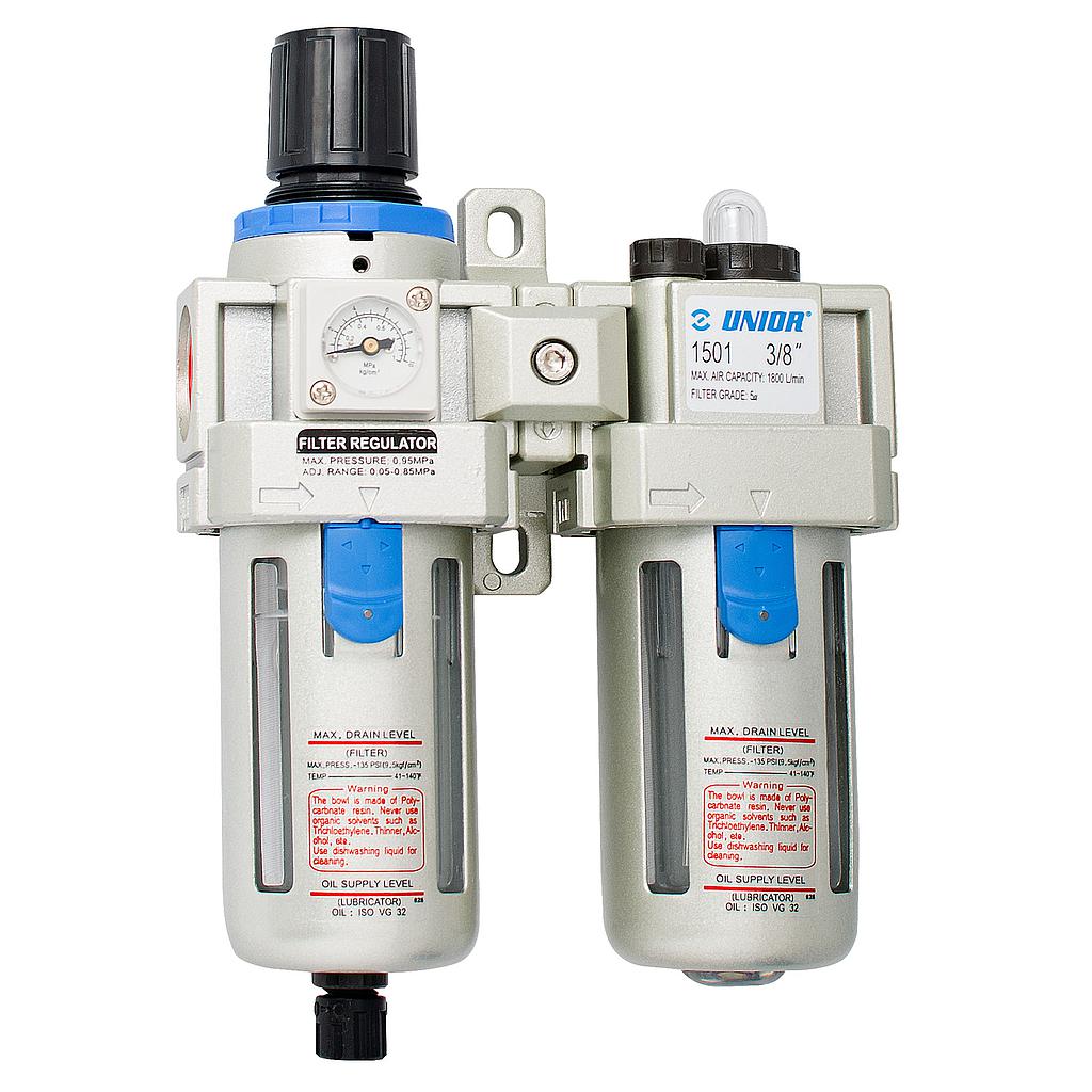 Unior Pneumatic Filter Regulator And Lubricator 3/8