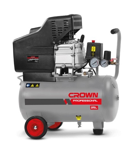 Crown Air Compressor 25 Ltr, 2 HP, 8 Bar, 230V # CT36028