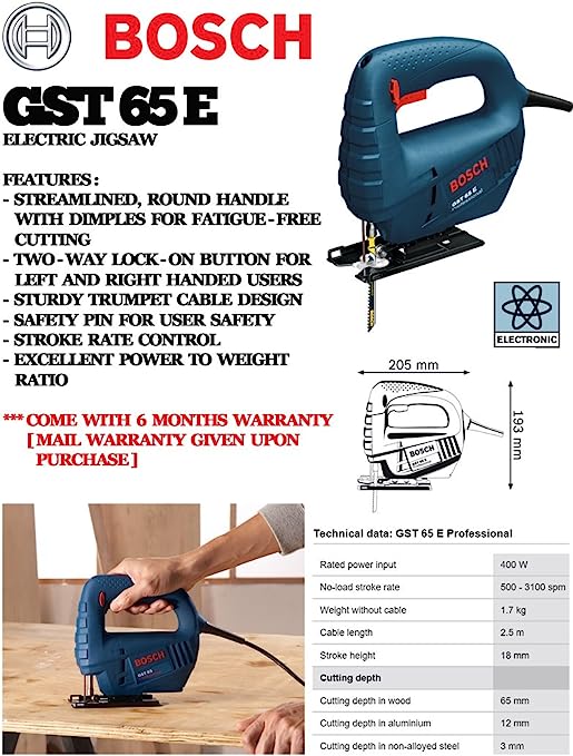 Bosch Jigsaw  Model:GST 65 E Professional 