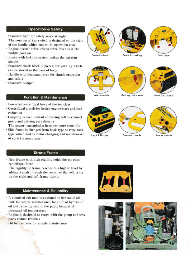 Meiwa MSR5KM Vibrator Roller Compactor Diesel Engine-Japan