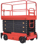 MOBILE SCISSOR LIFT LOAD CAP: 500KG MAX.PLATFORM Ht:14MTR
