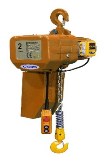 2 Ton X7.1mm X 6m Elec-Chain Hoist 220v/380v3ph/60hz 2 Moves - Made In Korea