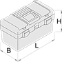 Unior Plastic Empty Tool Box # 619767